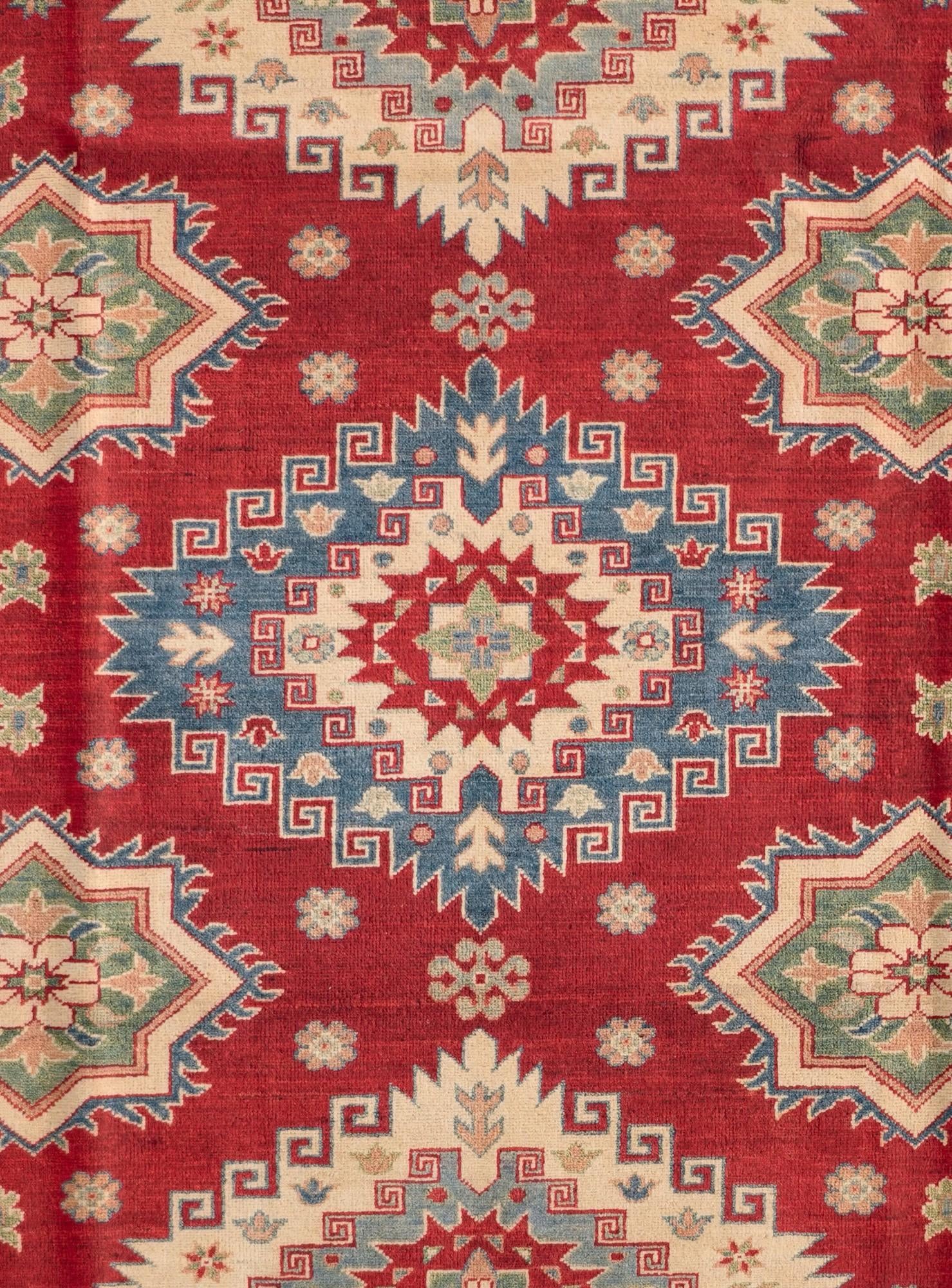 8' 2 x 8' 11 Hand Knotted Kazak Square Rug
