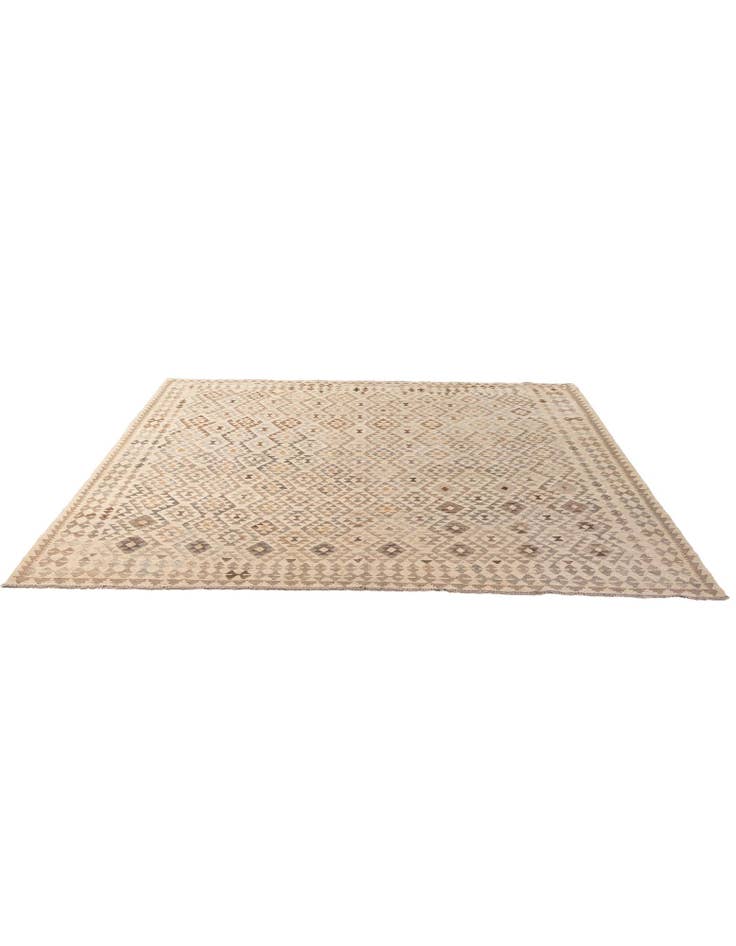 Detail image of 9' 10 x 10' 3 Hand Woven Kilim Maymana Wool Square Rug