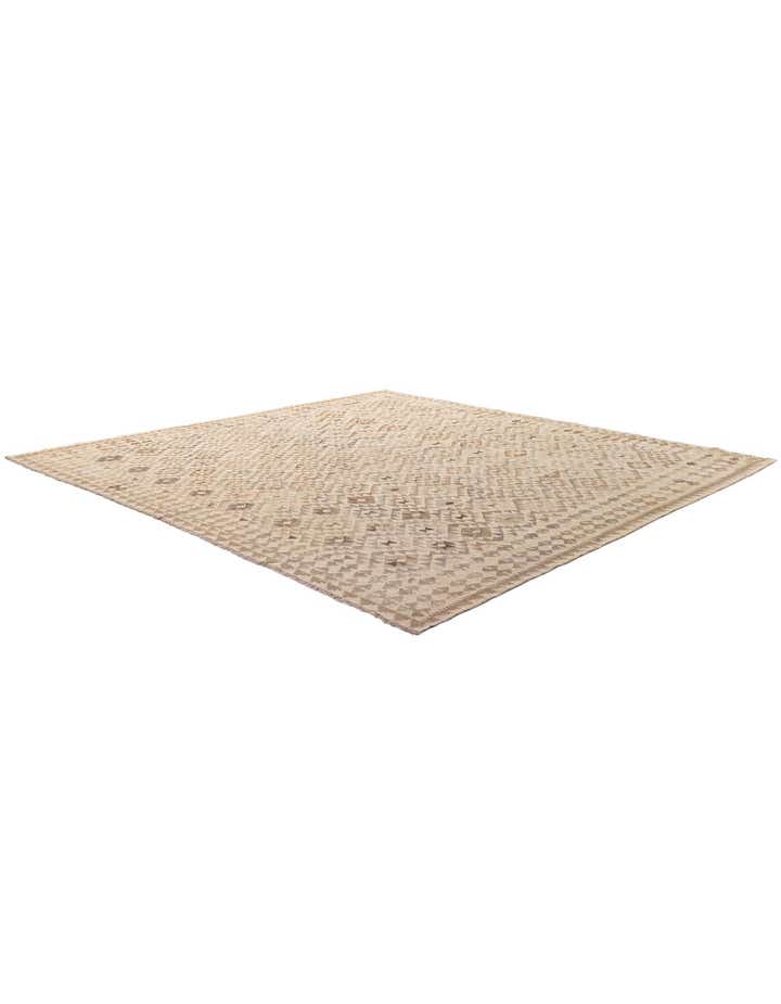 9' 10 x 10' 3 Hand Woven Kilim Maymana Wool Square Rug