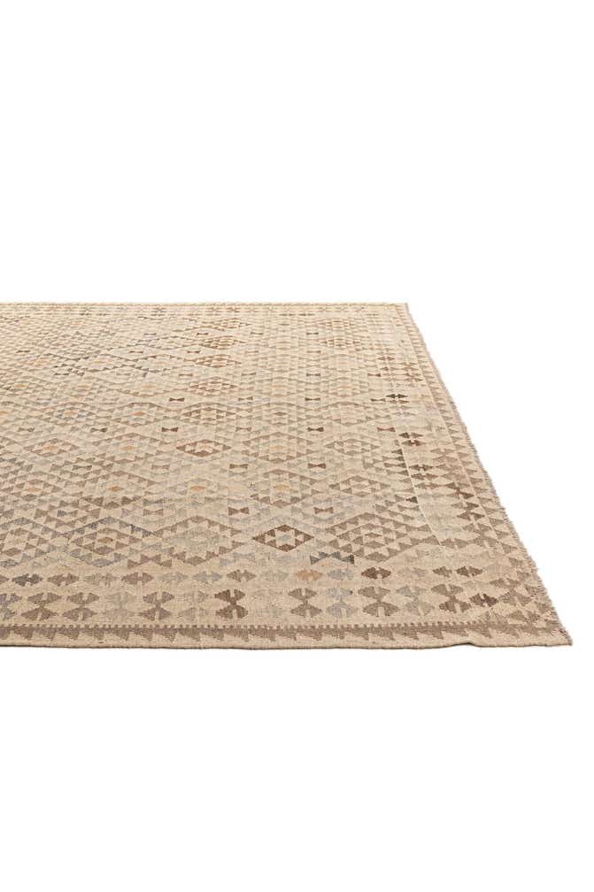 9' 10 x 10' 3 Hand Woven Kilim Maymana Wool Square Rug