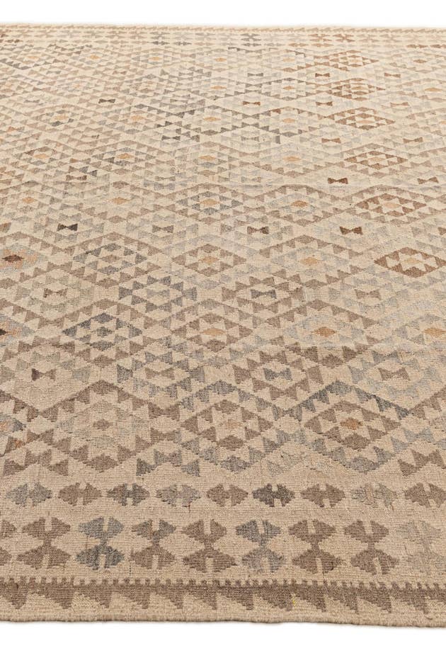 Detail image of 9' 10 x 10' 3 Hand Woven Kilim Maymana Wool Square Rug