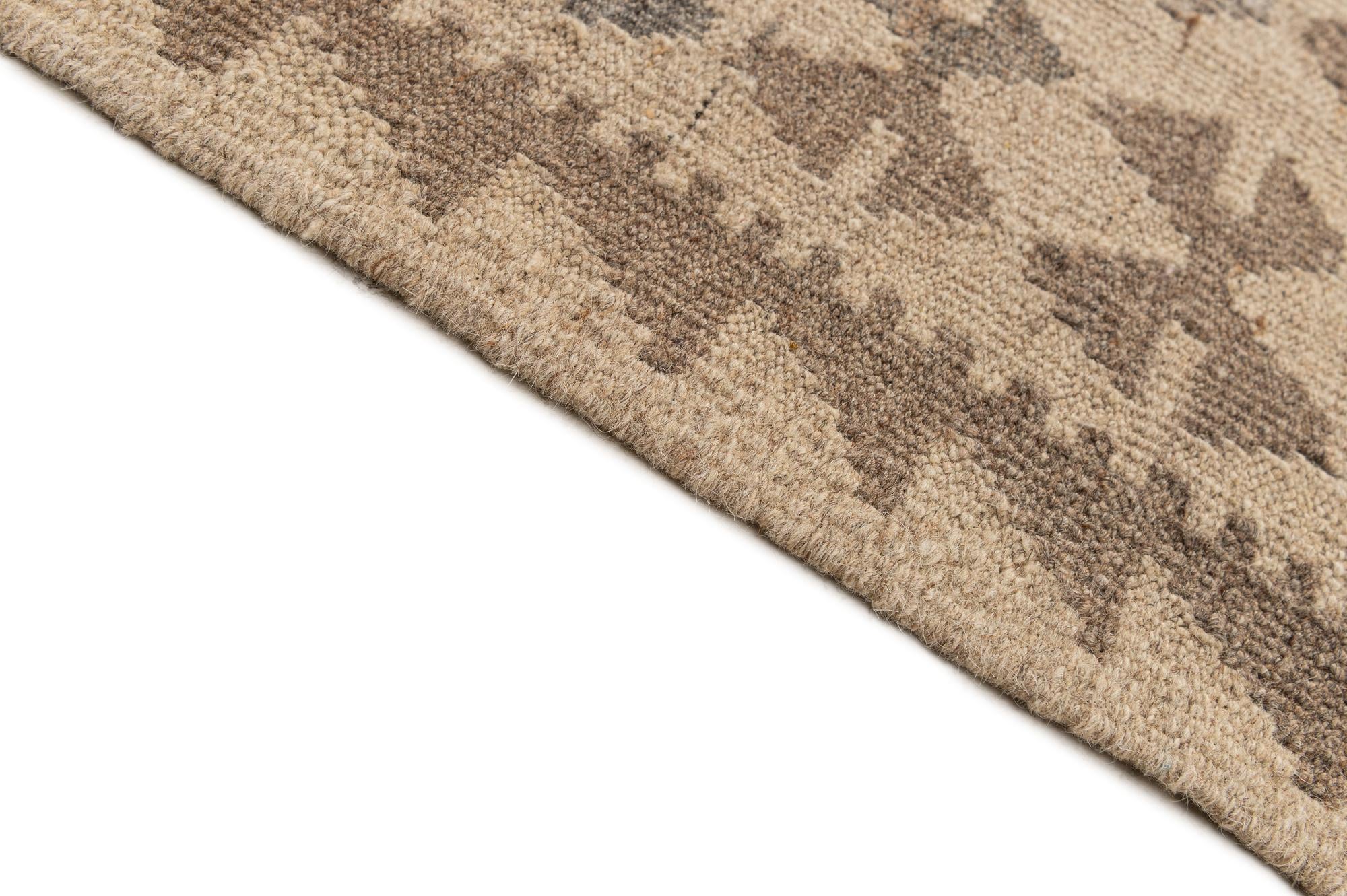 9' 10 x 10' 3 Hand Woven Kilim Maymana Wool Square Rug