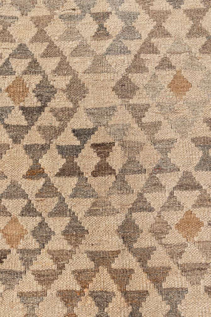 9' 10 x 10' 3 Hand Woven Kilim Maymana Wool Square Rug