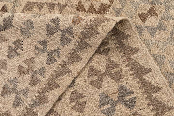 9' 10 x 10' 3 Hand Woven Kilim Maymana Wool Square Rug