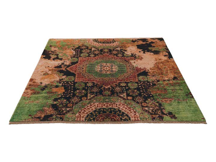 5' 10 x 6' 4 Hand Knotted Mamluk Ziegler Square Rug