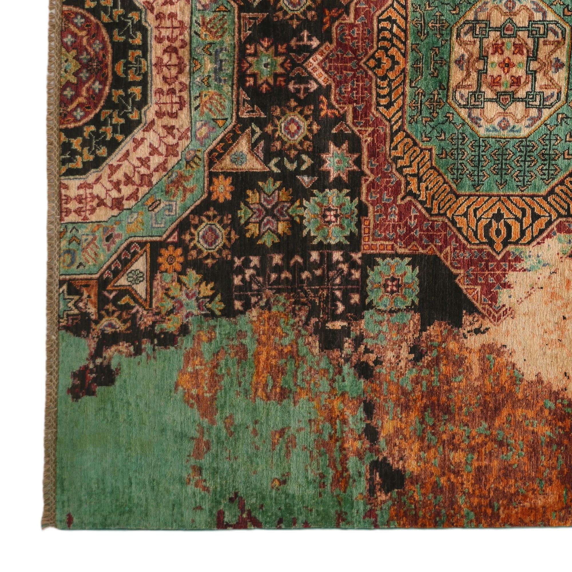 5' 10 x 6' 4 Hand Knotted Mamluk Ziegler Square Rug