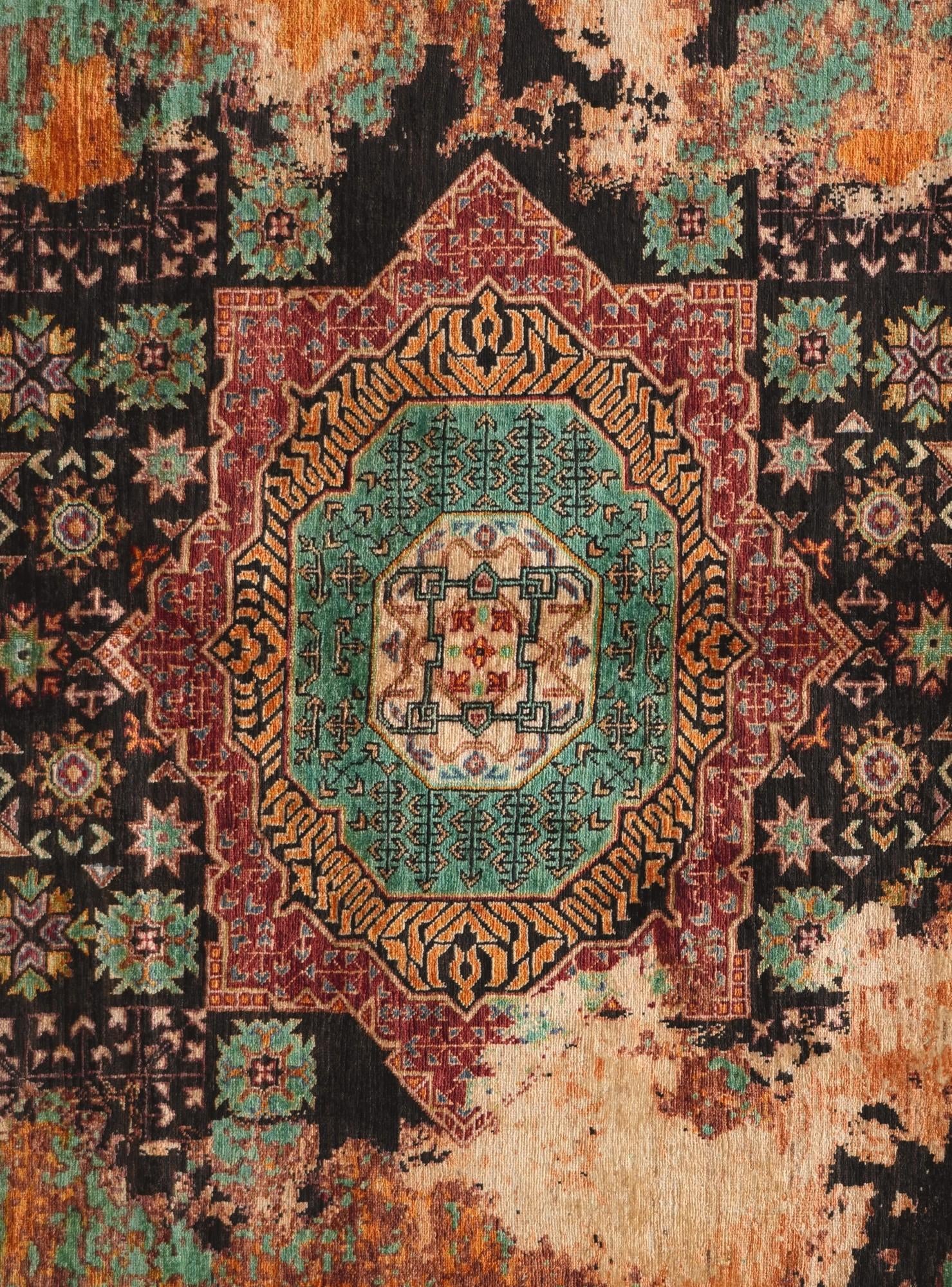 5' 10 x 6' 4 Hand Knotted Mamluk Ziegler Square Rug