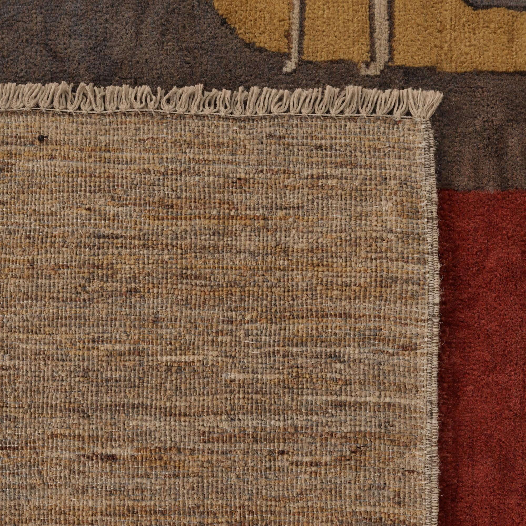 Detail image 10 of 10: 6' 6 x 6' 6 Hand Knotted Ziegler Modern Square Rug