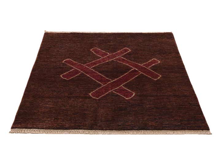 4' x 4' 3 Hand Knotted Ziegler Modern Square Rug