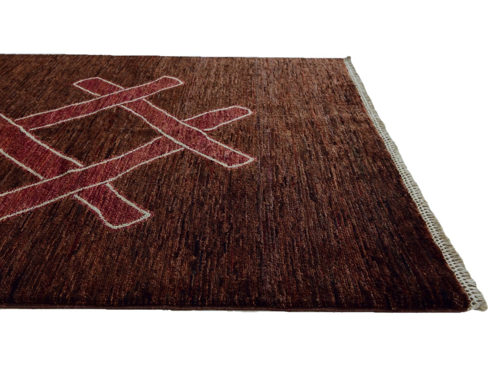 4' x 4' 3 Hand Knotted Ziegler Modern Square Rug