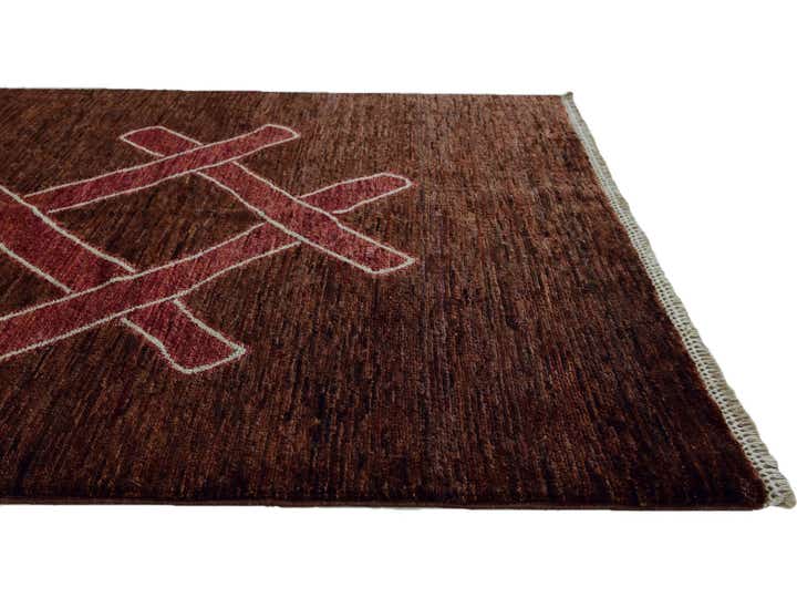4' x 4' 3 Hand Knotted Ziegler Modern Square Rug