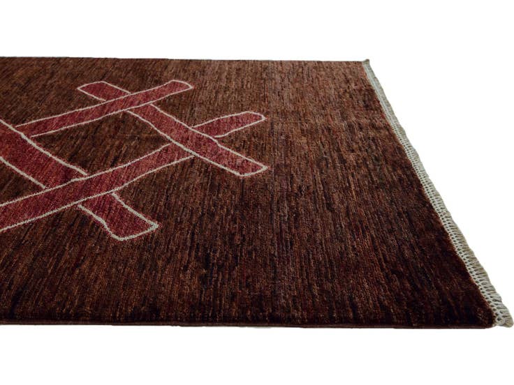 Detail image of 4' x 4' 3 Hand Knotted Ziegler Modern Square Rug