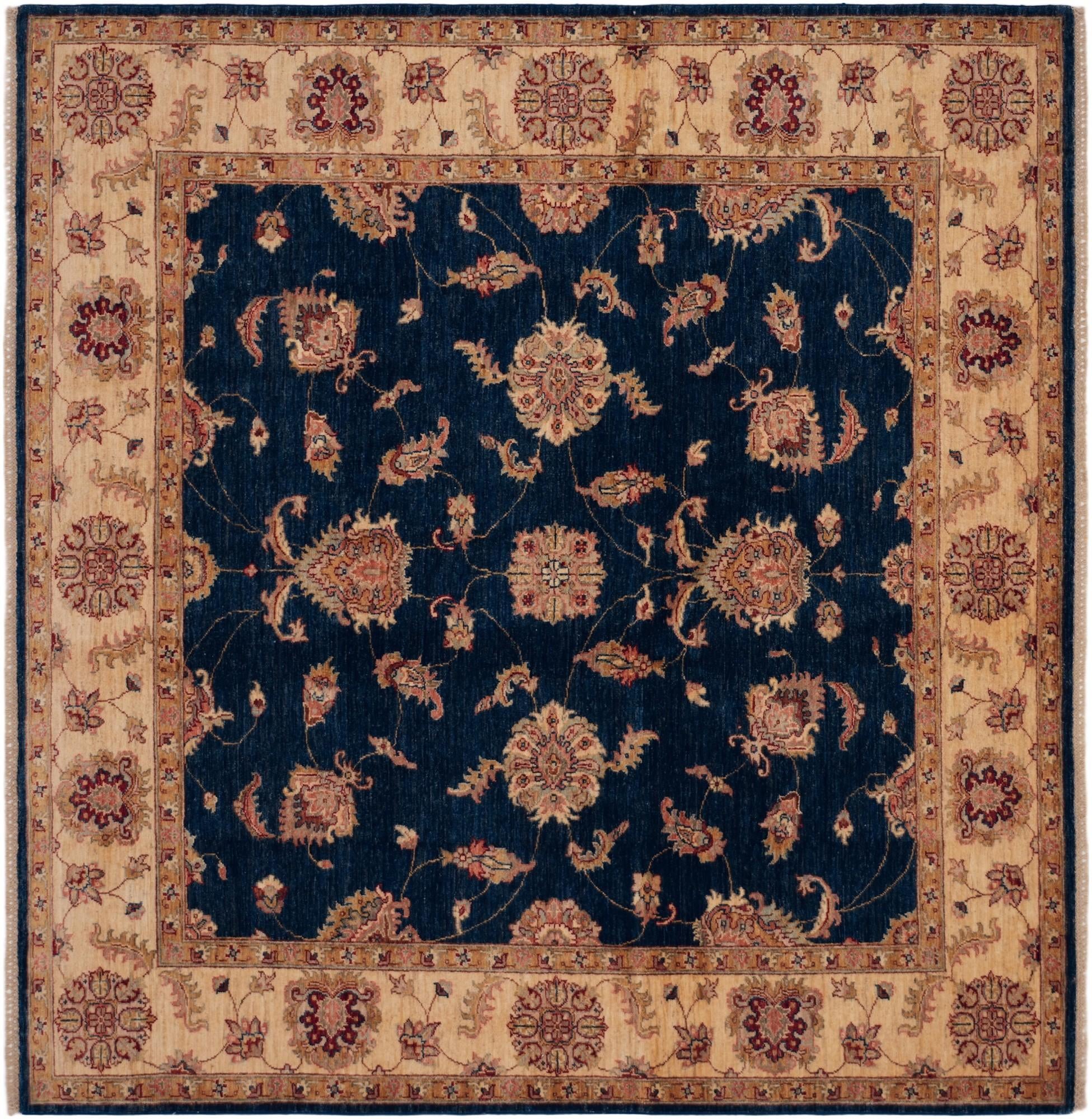 6' 7 x 6' 9 Hand Knotted Ziegler Square Rug