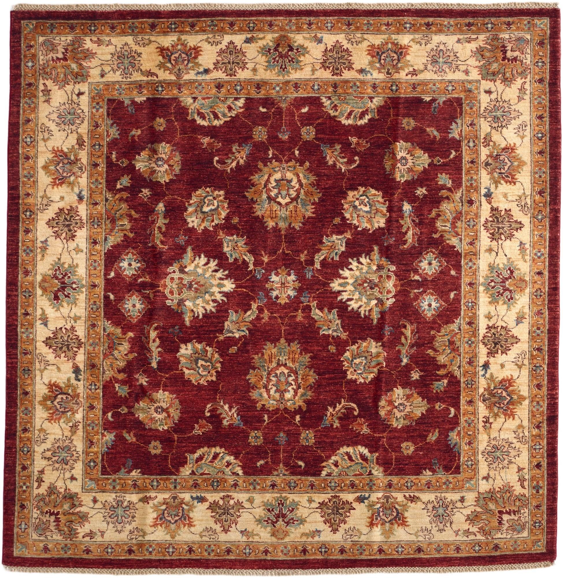 Detail image 2 of 10: 6' 2 x 6' 4 Hand Knotted Ziegler Square Rug