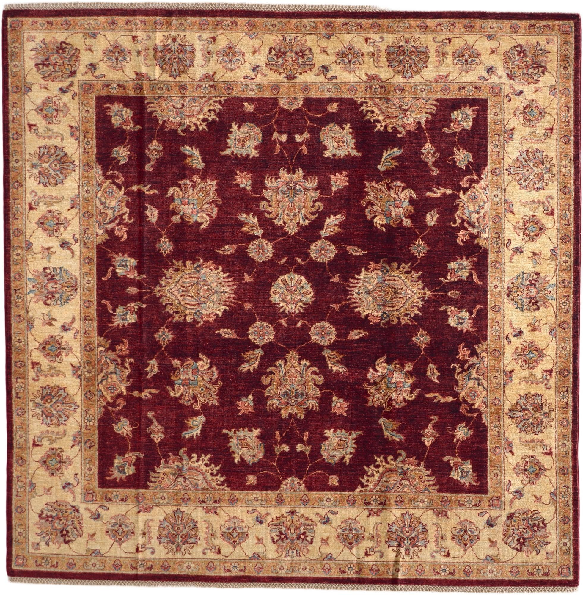 Detail image 2 of 10: 6' 7 x 6' 9 Hand Knotted Ziegler Square Rug