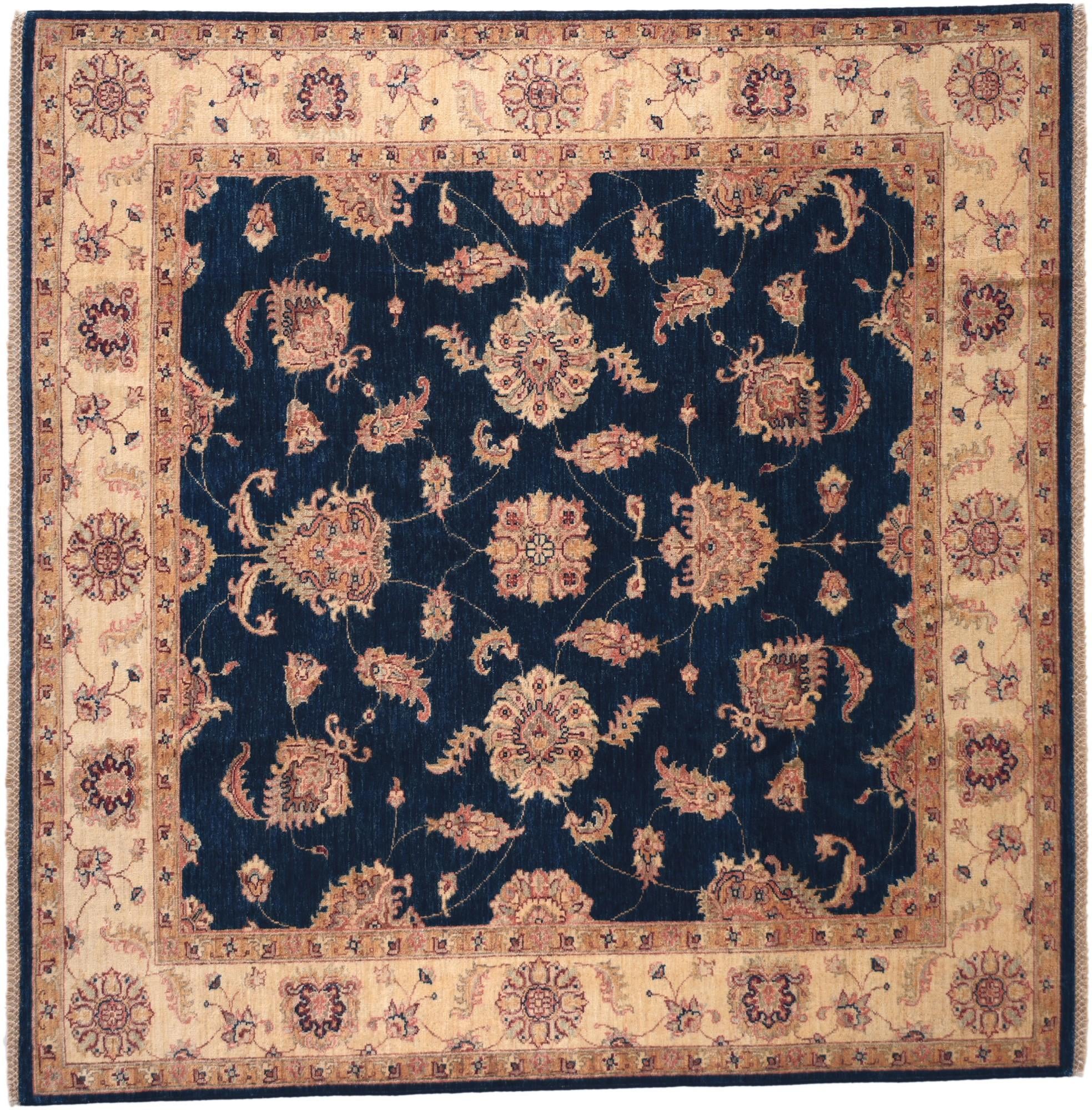 5' 11 x 6' Hand Knotted Ziegler Square Rug