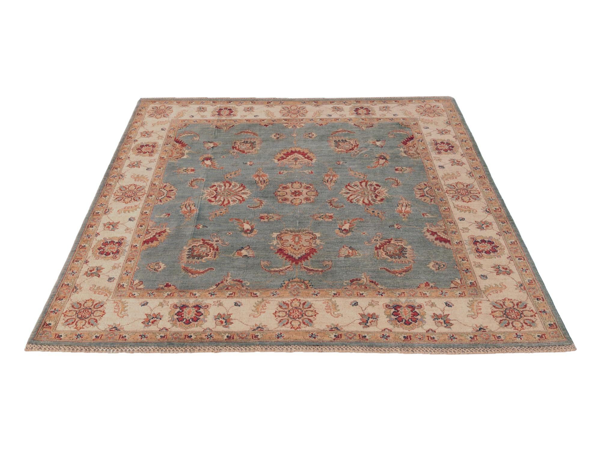 6' x 6' 1 Hand Knotted Ziegler Square Rug