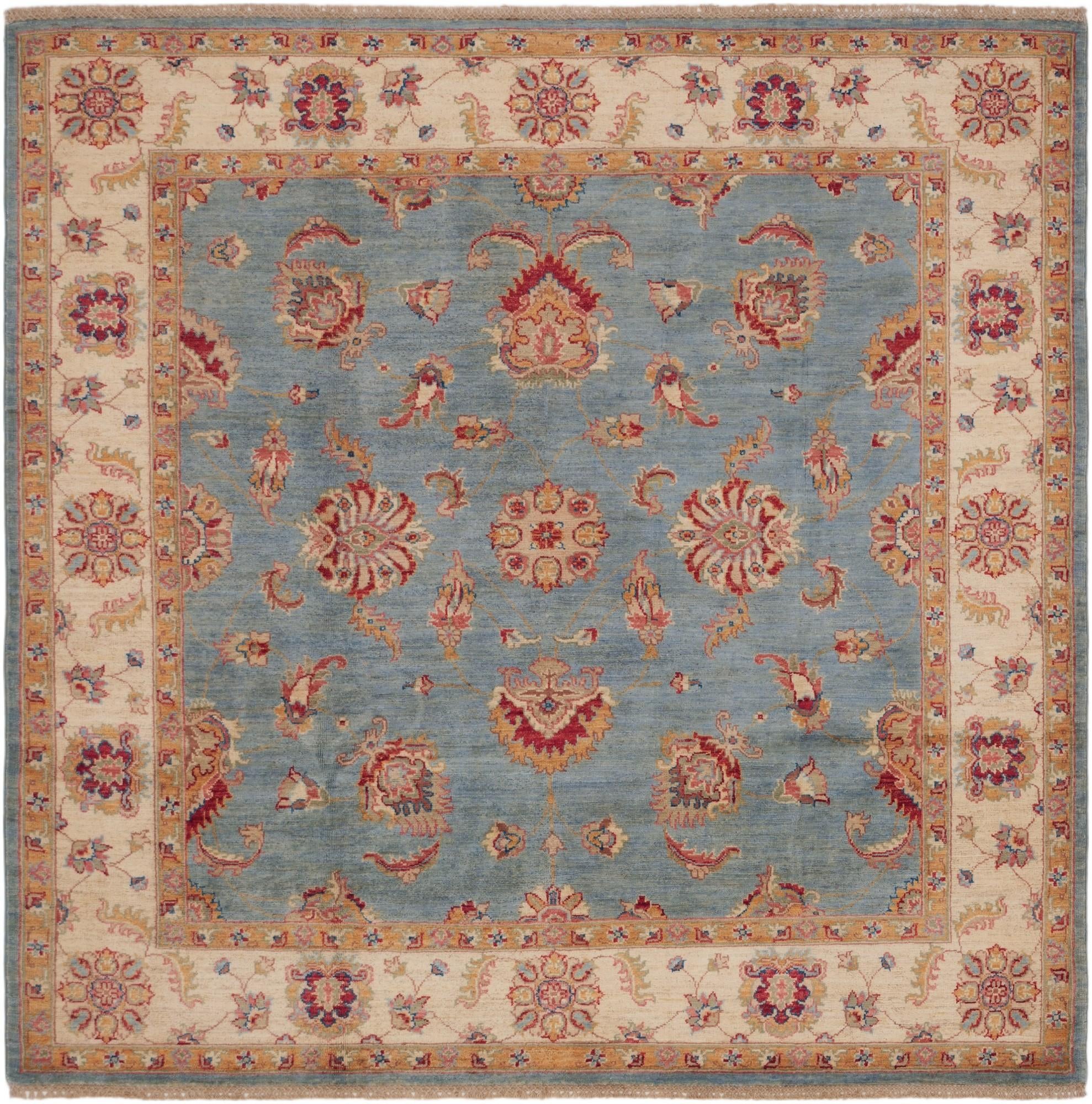 6' x 6' 1 Hand Knotted Ziegler Square Rug