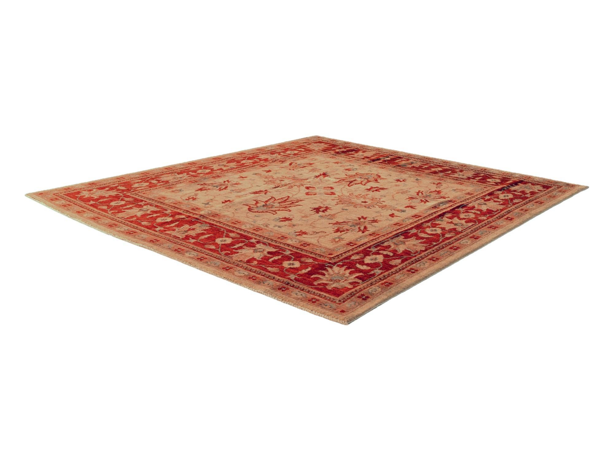 6' 5 x 6' 9 Hand Knotted Ziegler Square Rug
