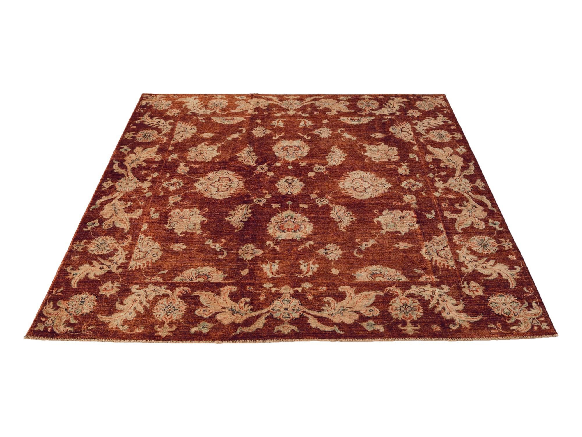 6' 6 x 6' 8 Hand Knotted Ziegler Square Rug