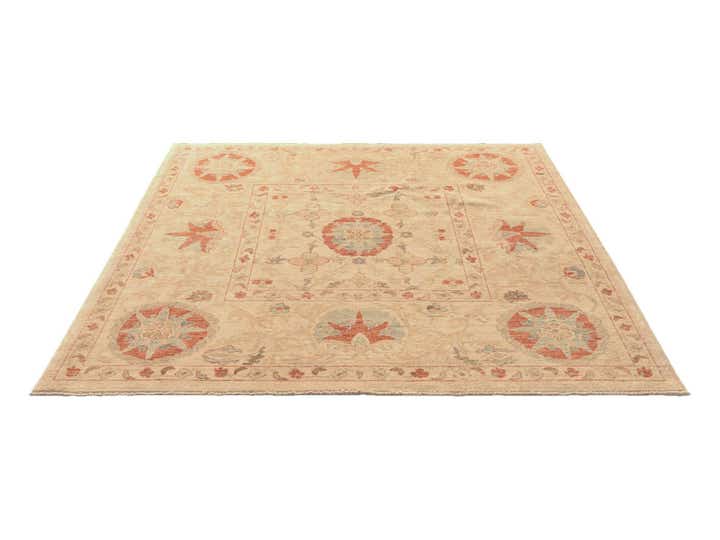 6' x 6' Hand Knotted Ziegler Square Rug