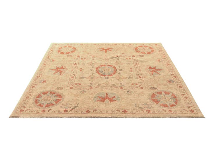 Detail image of 6' x 6' Hand Knotted Ziegler Square Rug