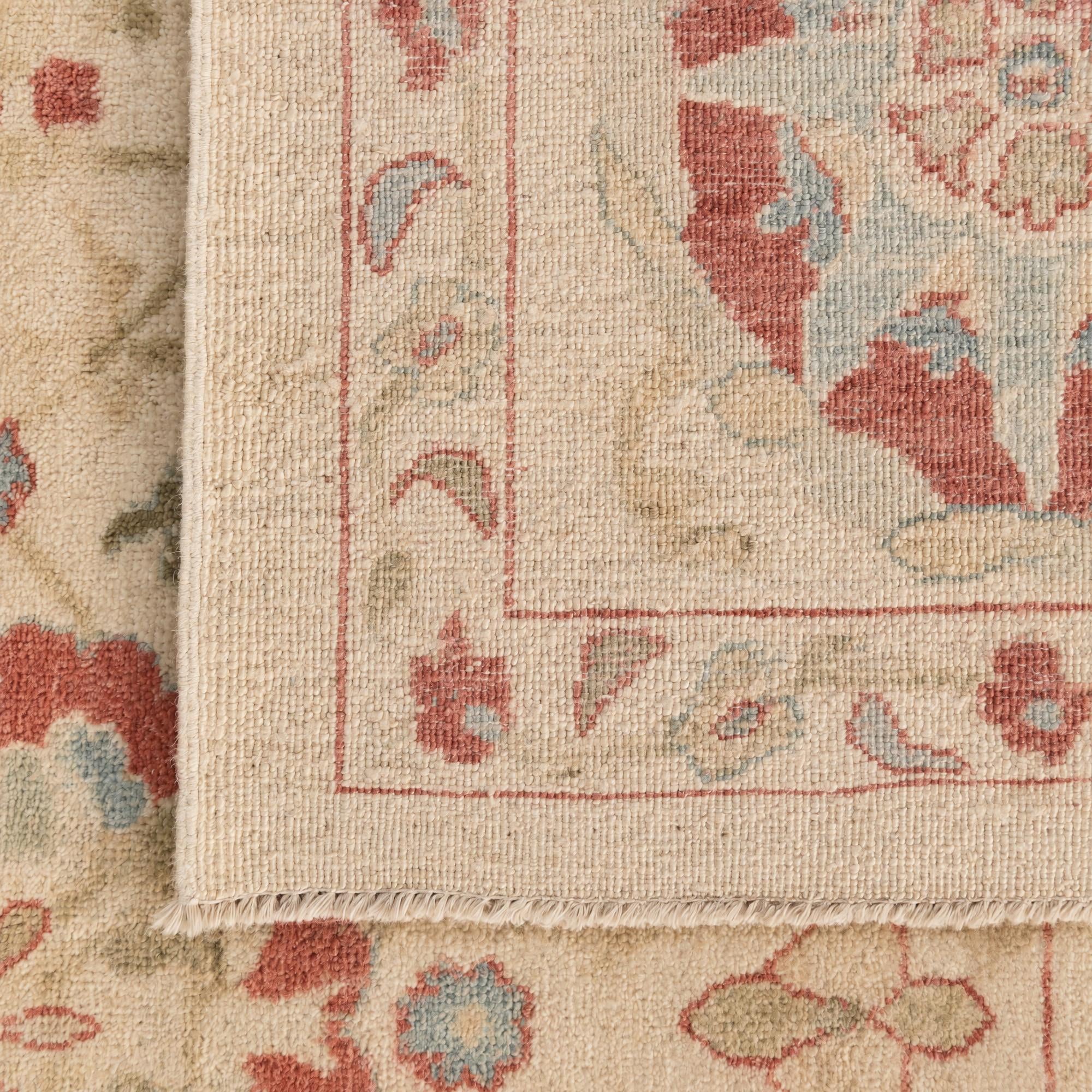 180cm x 185cm Hand Knotted Ziegler Square Rug