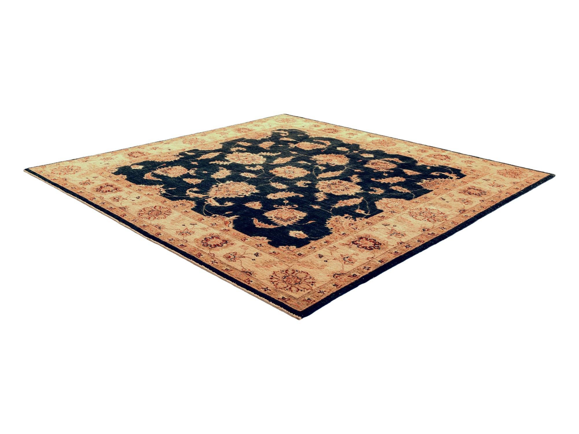 5' 9 x 5' 10 Hand Knotted Ziegler Square Rug