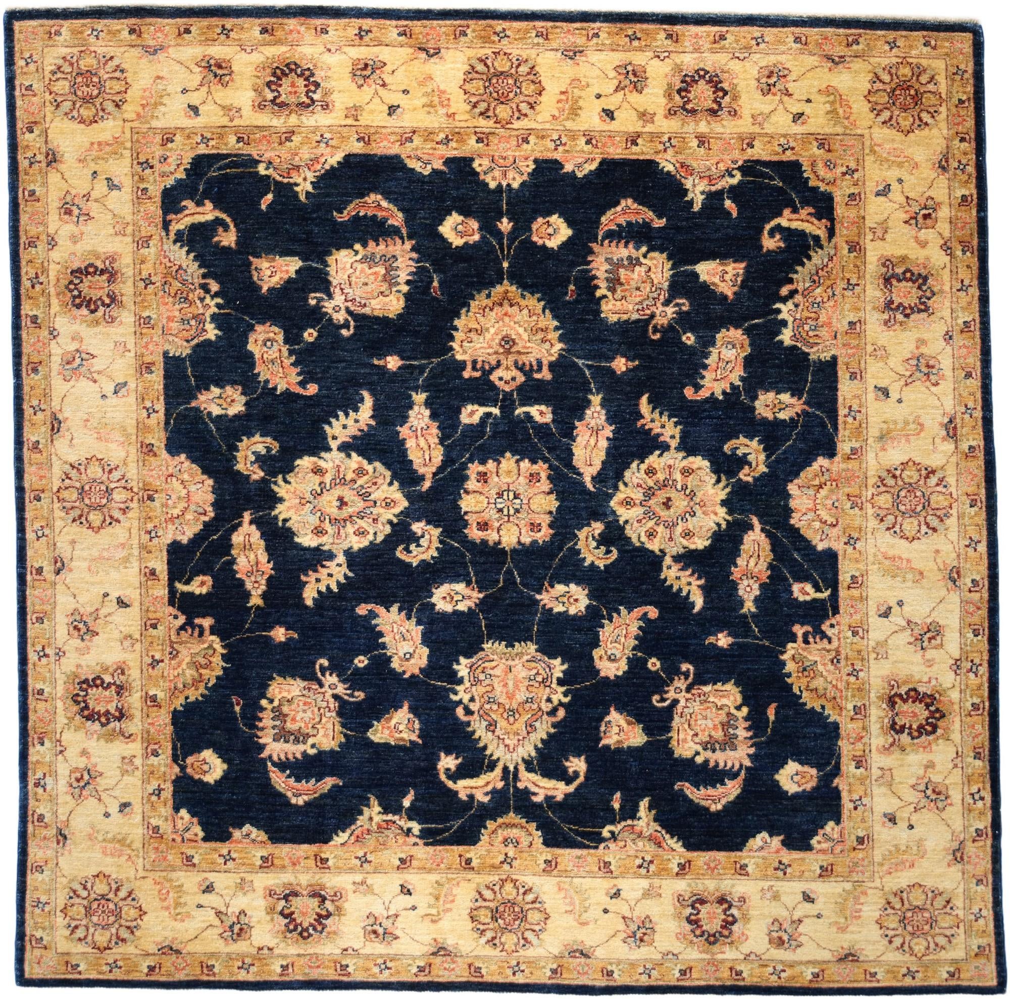 5' 9 x 5' 10 Hand Knotted Ziegler Square Rug
