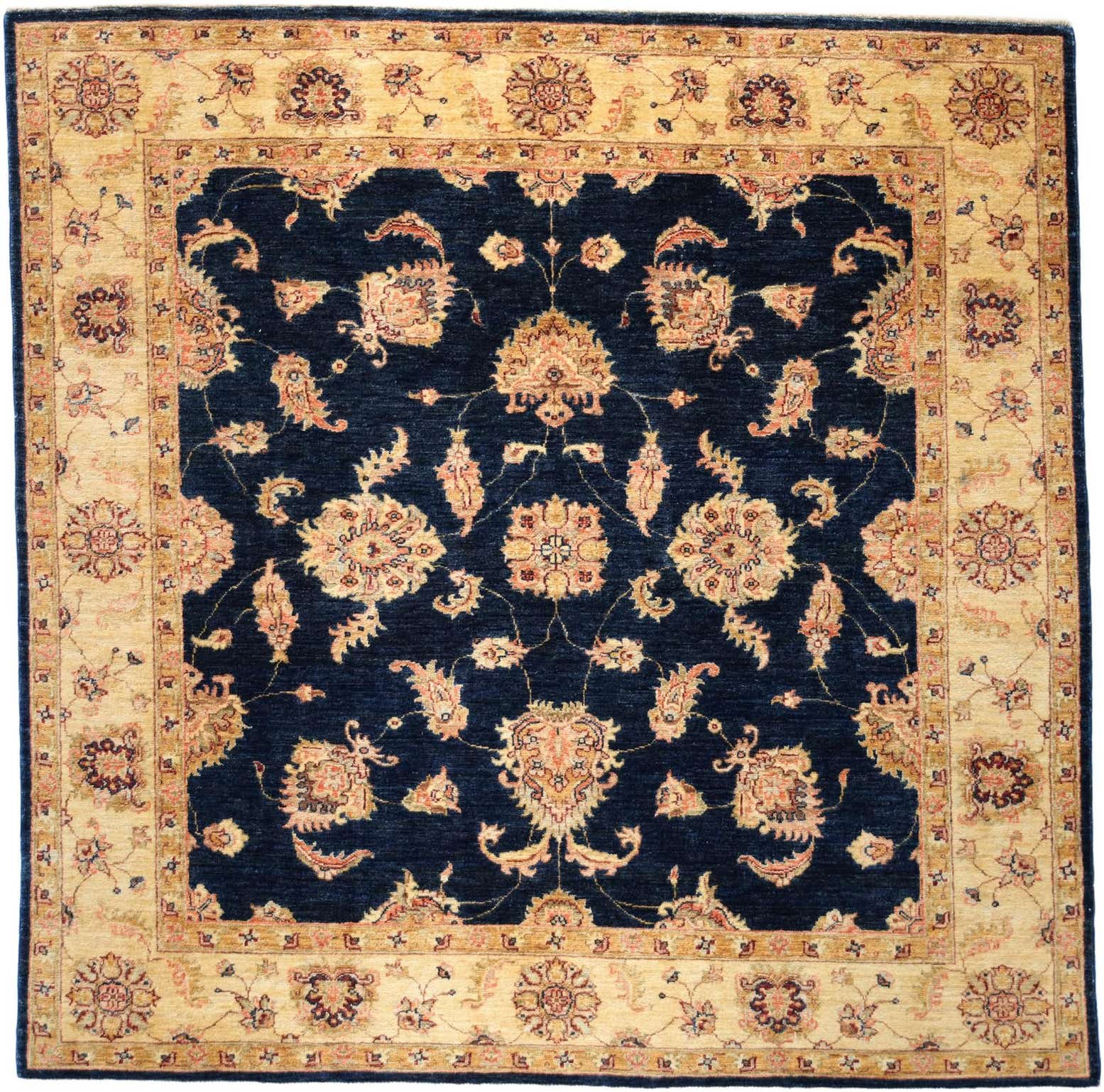 5' 9 x 5' 10 Hand Knotted Ziegler Square Rug