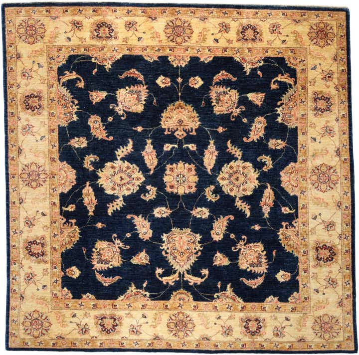 5' 9 x 5' 10 Hand Knotted Ziegler Square Rug
