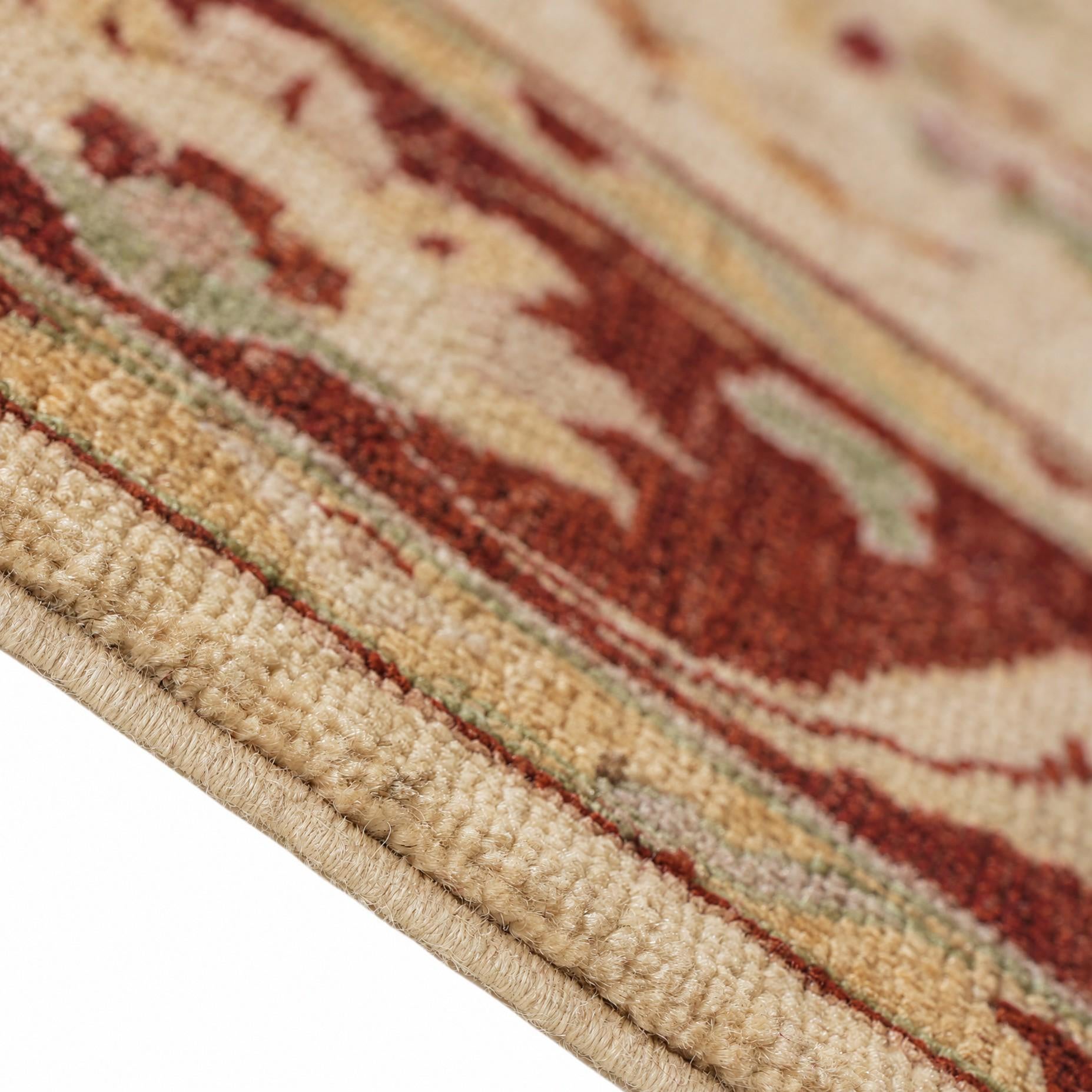 190cm x 195cm Hand Knotted Ziegler Square Rug