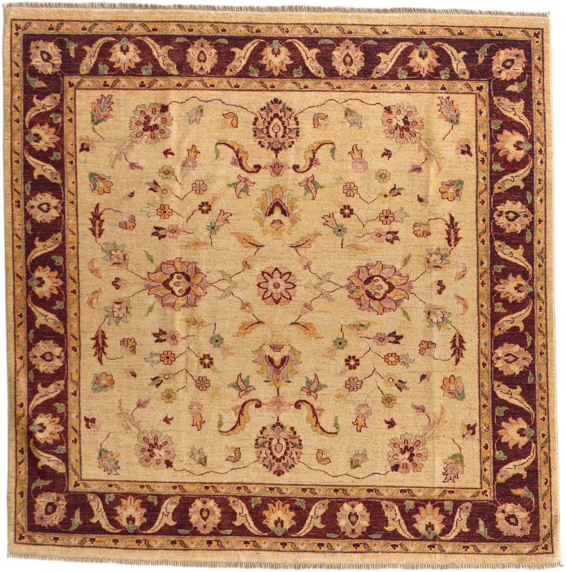 Detail image 2 of 10: 6' 3 x 6' 4 Hand Knotted Ziegler Square Rug