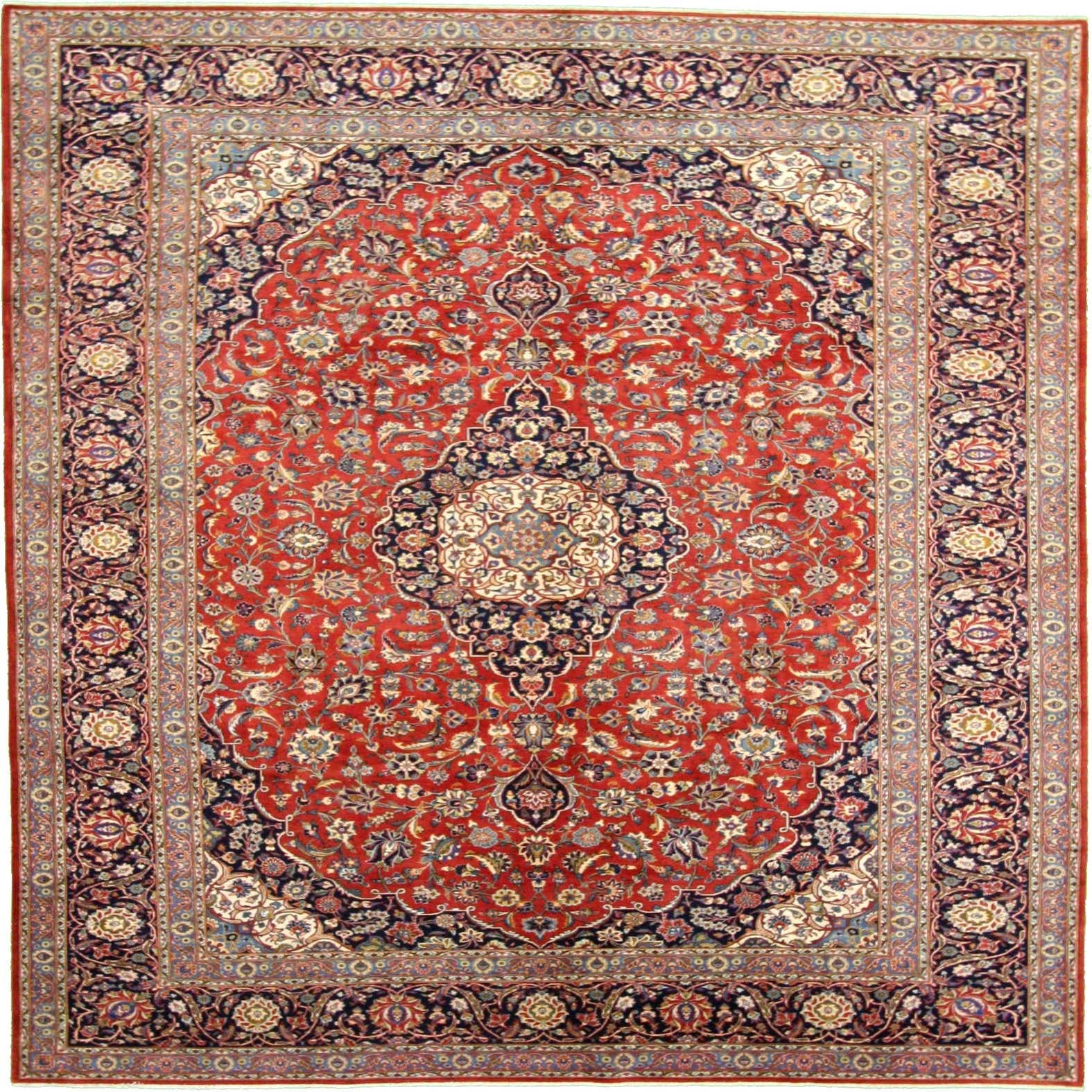 Red 9' 4 x 13' 7 Hand Knotted Kashan Persian Wool Rug eSaleRugs