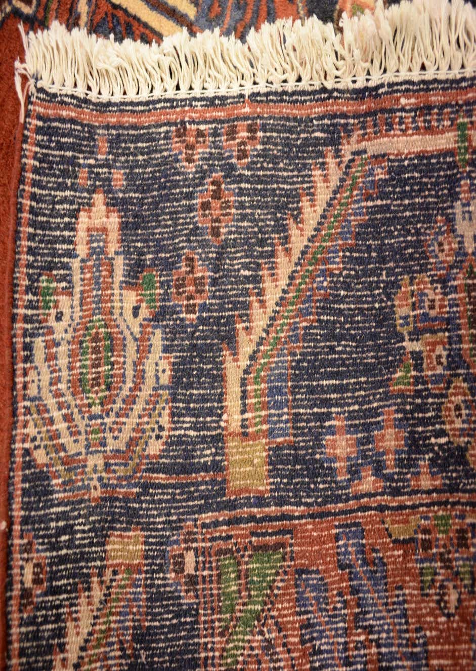 Navy Blue 5' 1 x 12' 10 Hand Knotted Saveh Persian Wool Runner Rug