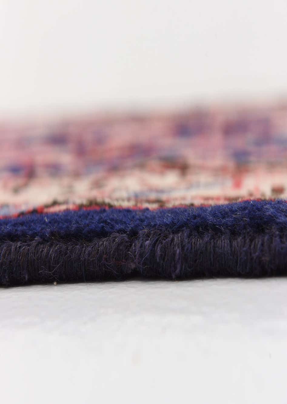 Navy Blue 3' 10 x 10' 5 Hand Knotted Farahan Persian Wool Runner Rug