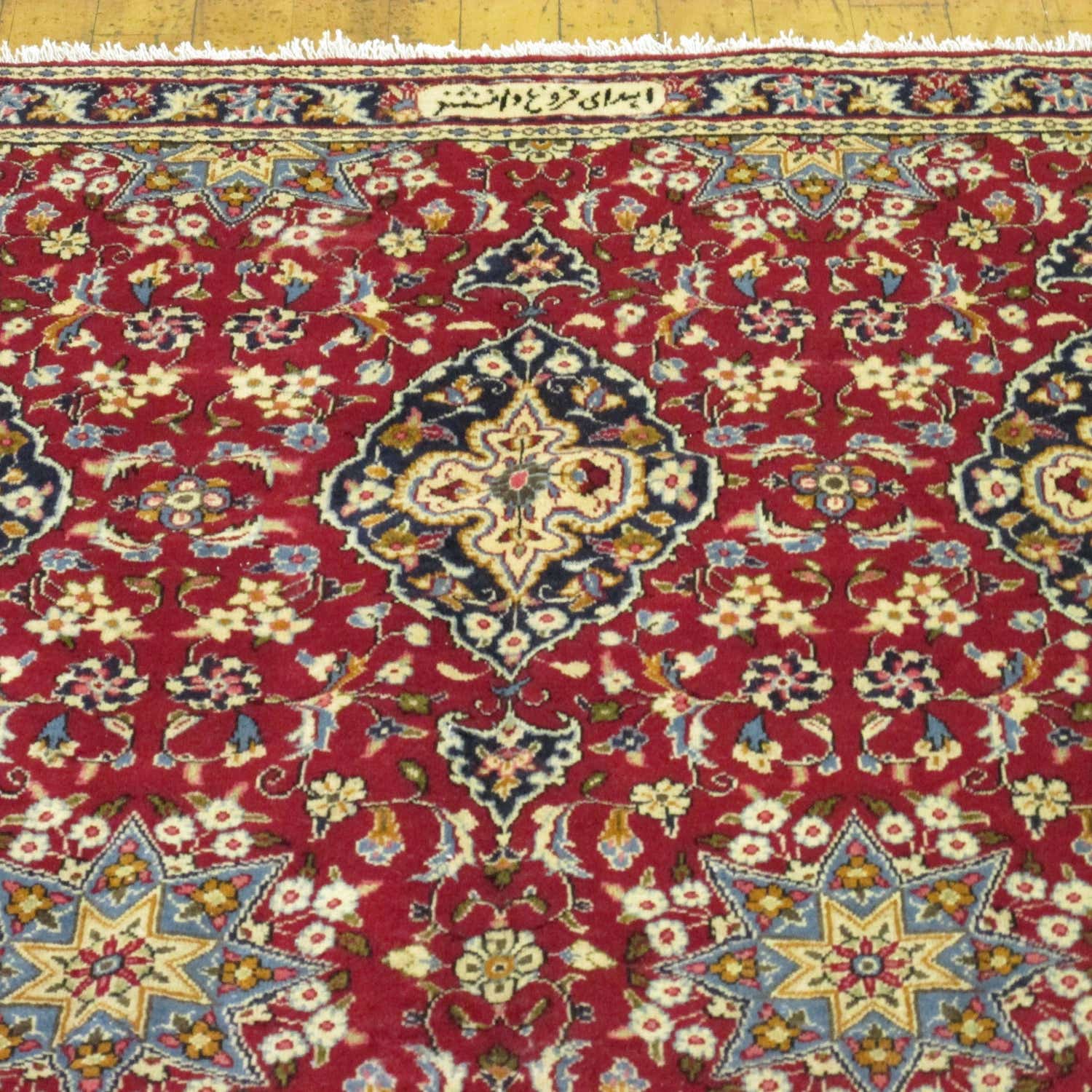 Red 5' 7 x 15' 5 Hand Knotted Isfahan Persian Wool Runner Rug eSaleRugs