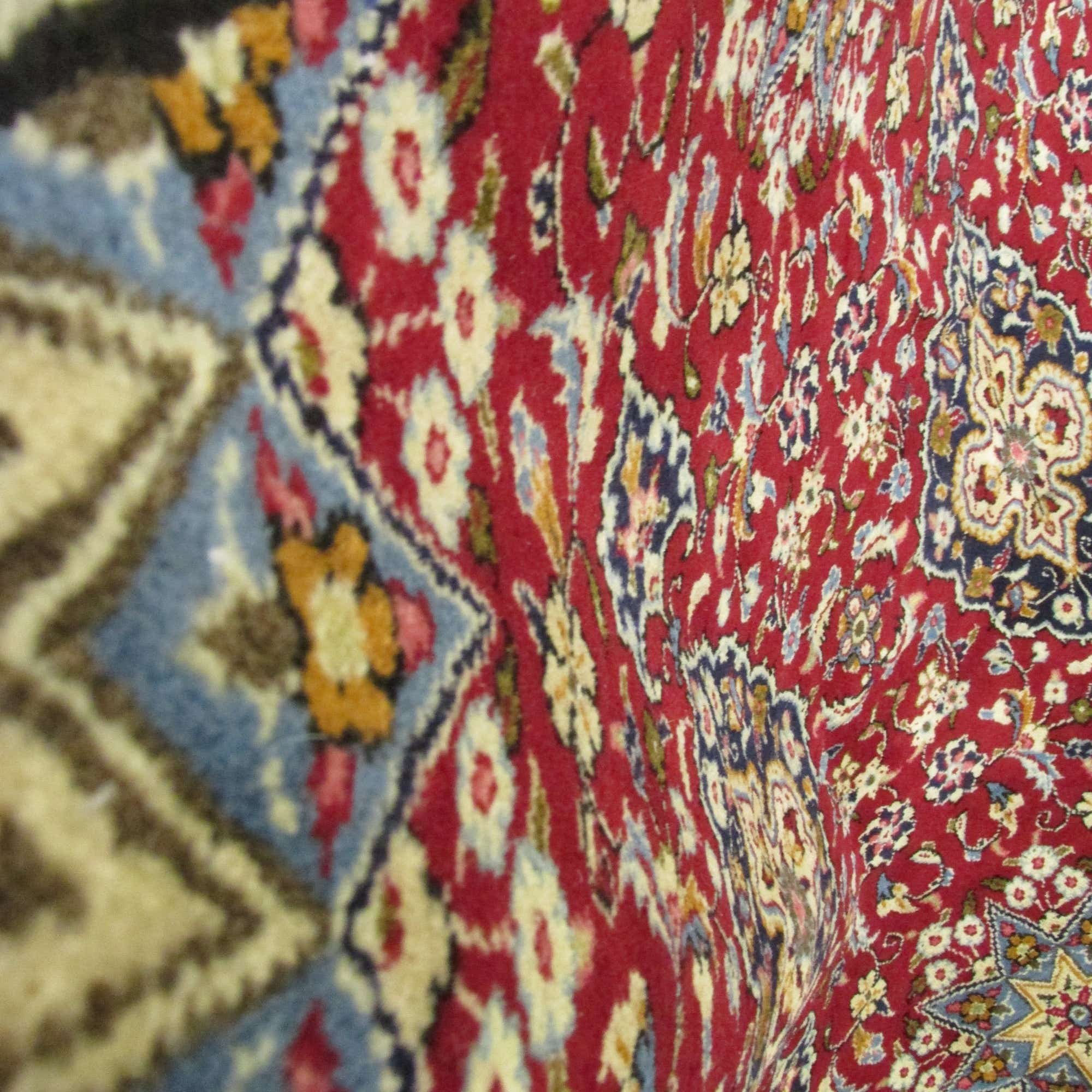 Red 5' 7 x 15' 5 Hand Knotted Isfahan Persian Wool Runner Rug eSaleRugs