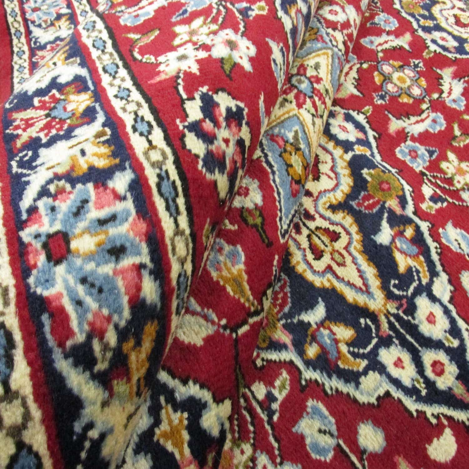 Red 5' 7 x 15' 5 Hand Knotted Isfahan Persian Wool Runner Rug eSaleRugs