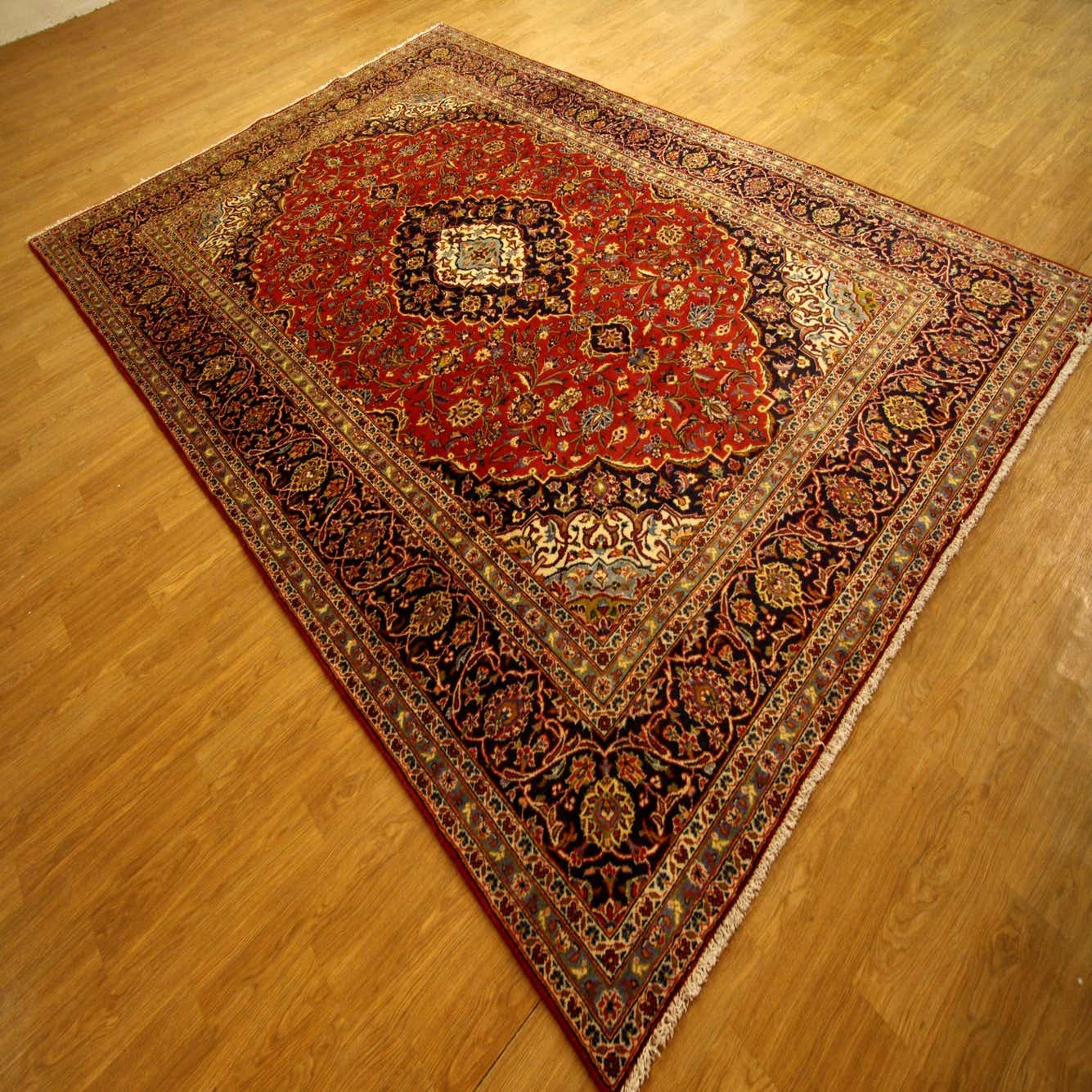 Red 8' x 11' 10 Hand Knotted Kashan Persian Wool Rug eSaleRugs