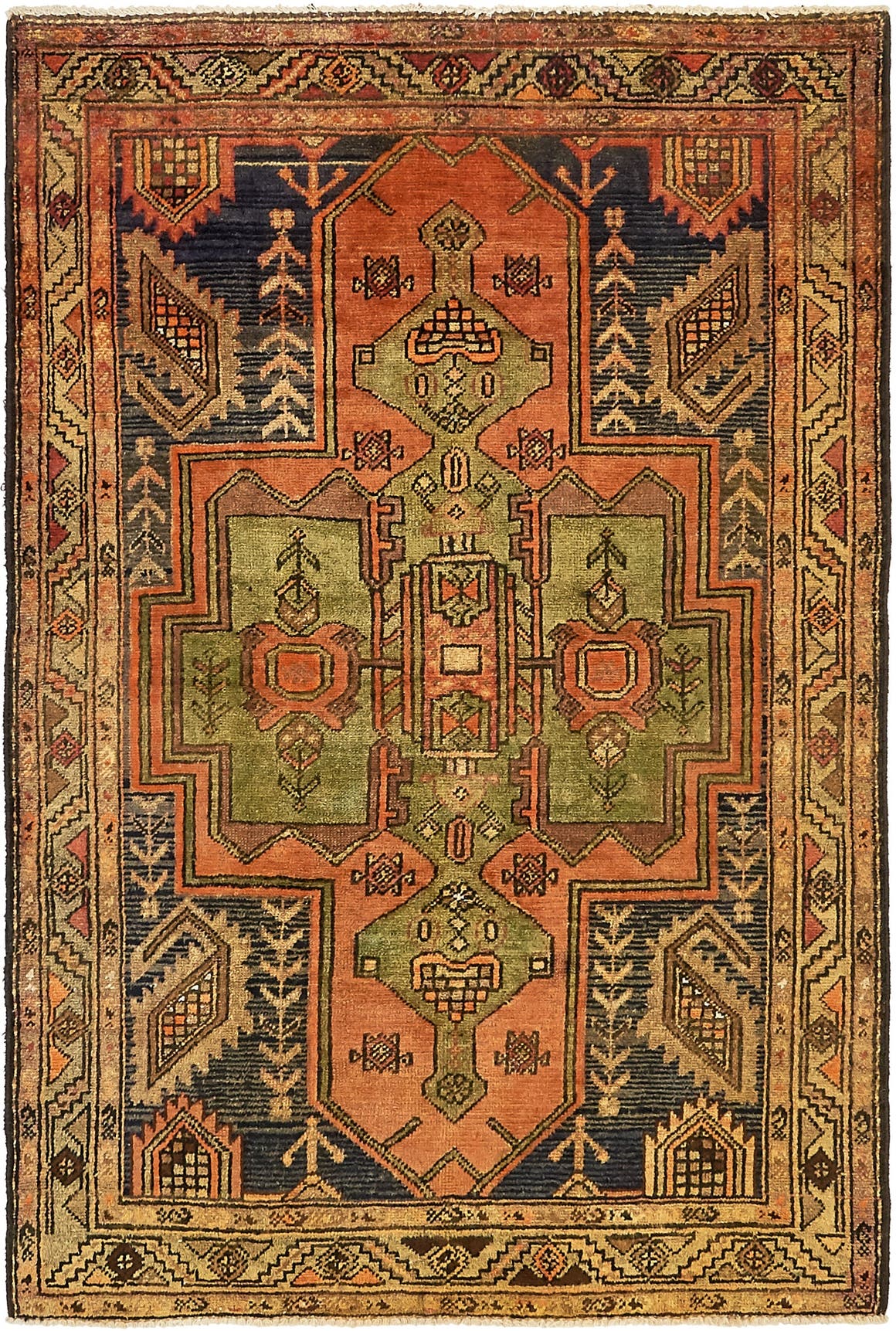 Red 4' 5 x 6' 8 Hand Knotted Zanjan Persian Wool Rug eSaleRugs