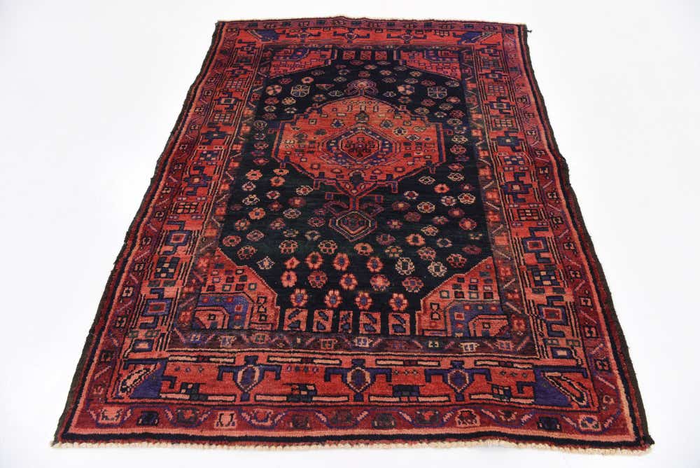 Black 4' 8 x 6' 4 Zanjan Persian Rug | eSaleRugs