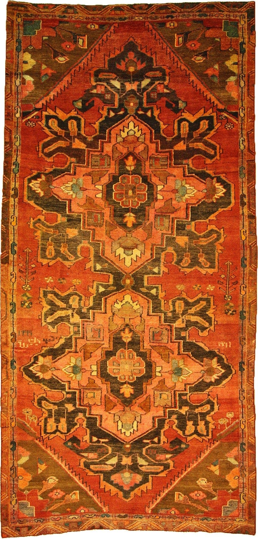 Red 5' 4 x 11' 1 Hamedan Persian Runner Rug eSaleRugs