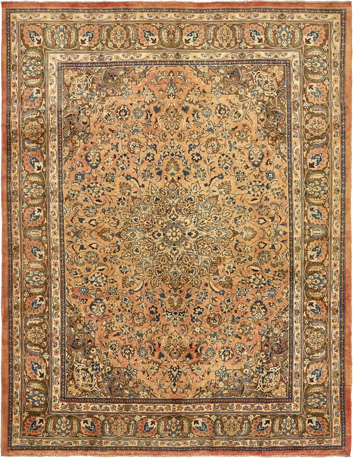 Peach 9 11 X 13 Mashad Persian Rug ESaleRugs Peach 9 11 x 13 mashad persian rug esalerugs