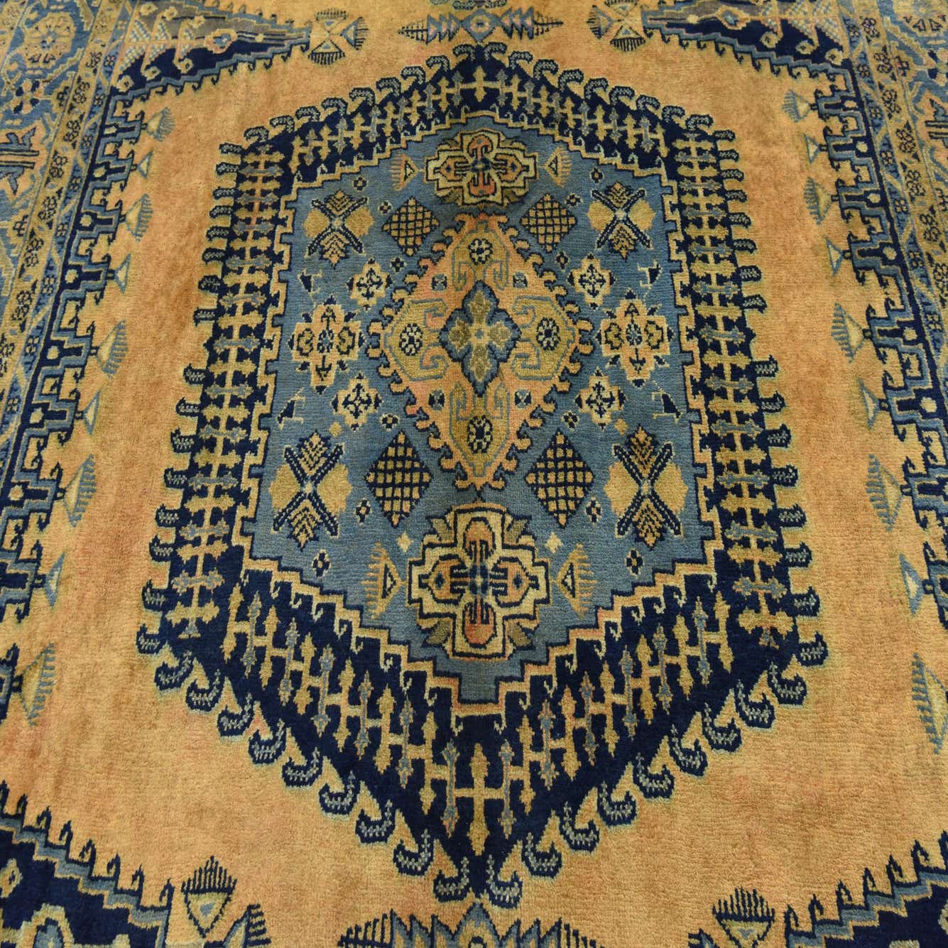 Gold 7' 8 x 11' 3 Hand Knotted Viss Persian Wool Rug