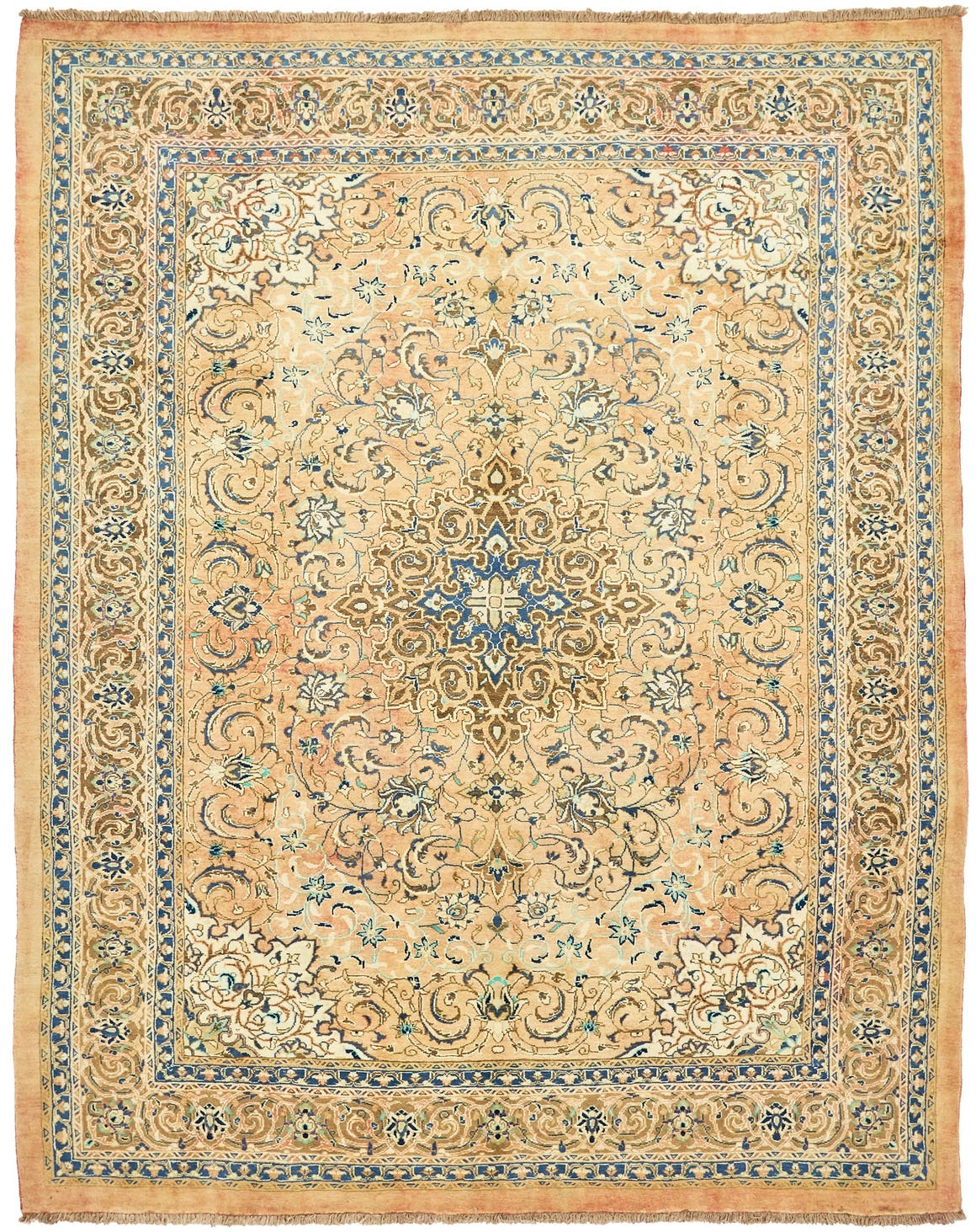 Peach 9' x 11' 7 Farahan Persian Rug eSaleRugs