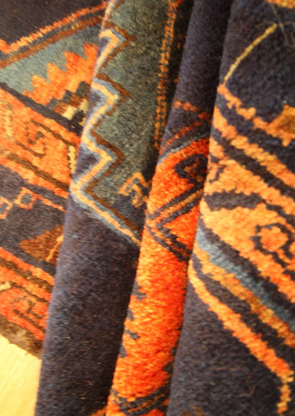 Navy Blue 3' 8 x 13' 1 Hand Knotted Saveh Persian Wool Runner Rug