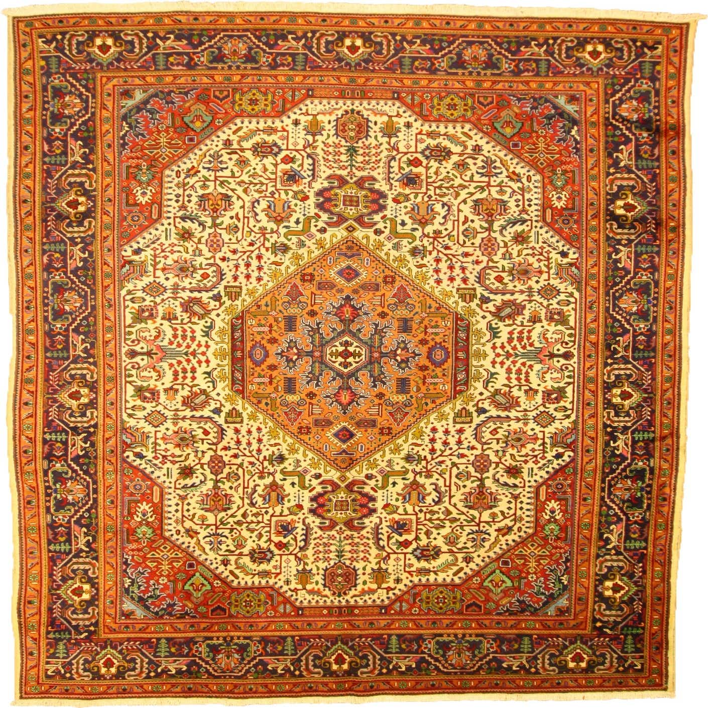 Ivory 9' 9 x 12' 10 Tabriz Persian Rug eSaleRugs