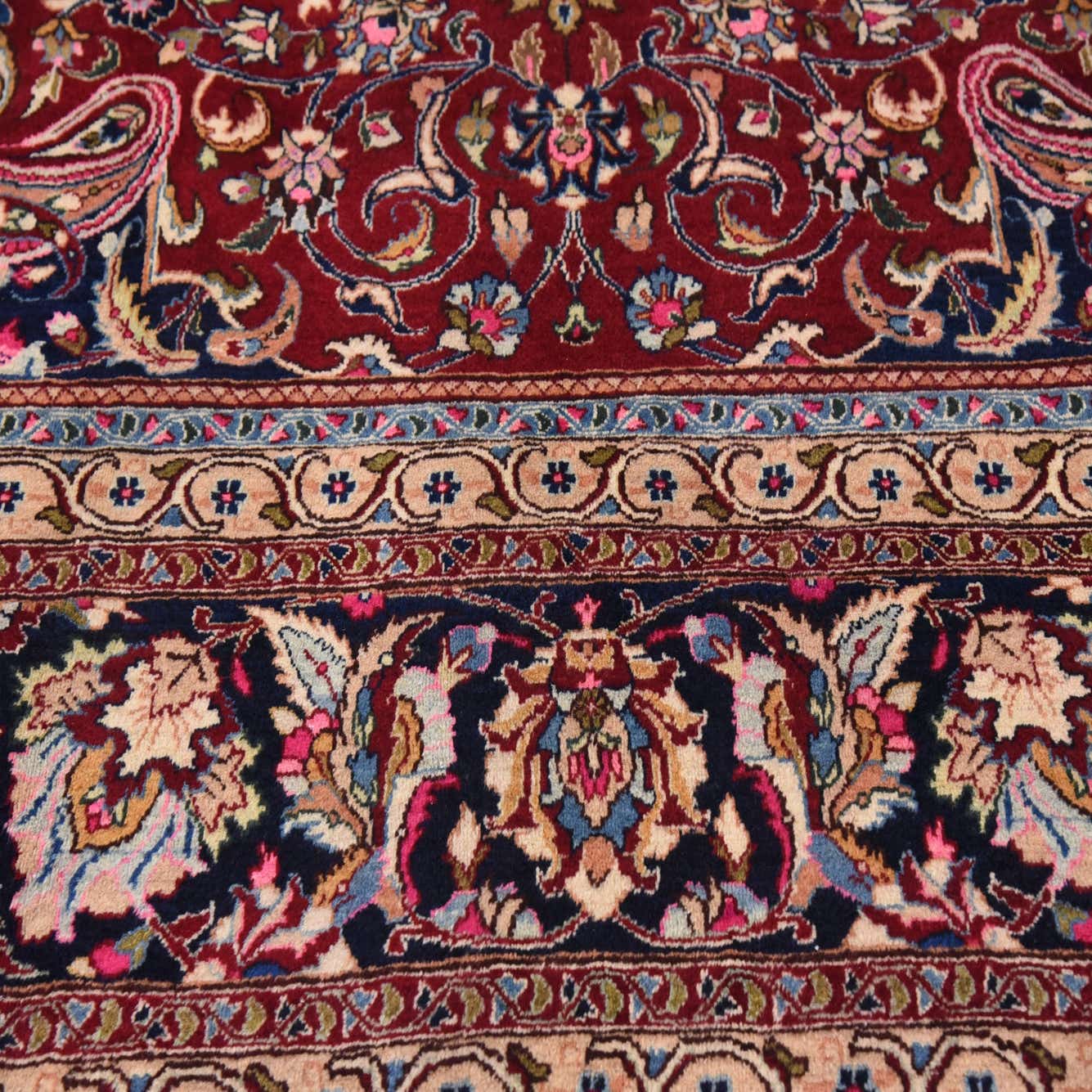 Red 9' 10 x 12' 6 Hand Knotted Mashad Persian Wool Rug eSaleRugs