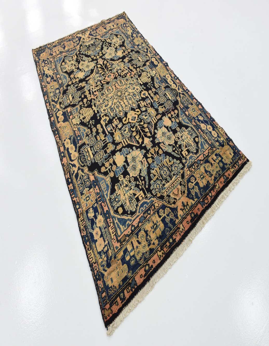 Black 4' 7 x 7' 2 Hand Knotted Nahavand Persian Wool Rug eSaleRugs